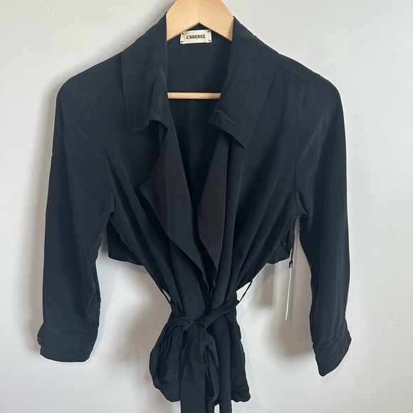 L’agence Silk Wrap Blouse - Picture 6 of 10